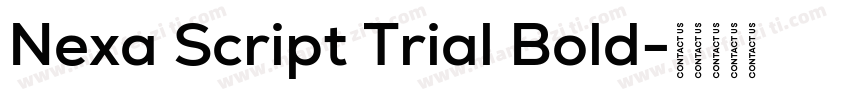 Nexa Script Trial Bold字体转换
